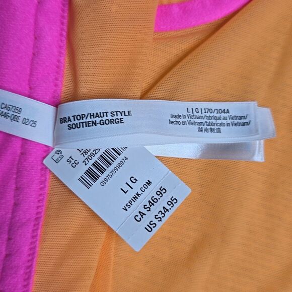 1322 NWT Victoria's Secret PINK Wink Charmed Fruit Corset Top Large - Picture 7 of 8